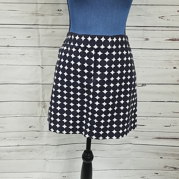 J. Crew Dresses & Skirts - Fun J. Crew Navy & White Polka Dot Plus Size Skirt